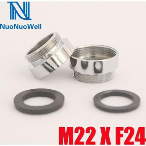 M22 X F24 Aerator Adapter Universal Water Tape Outlet Brass Connector Faucet Joint Male x Female Thread Spray Transform