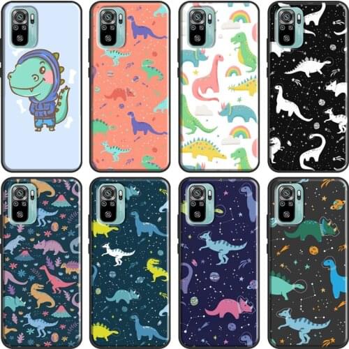 Cute Dinosaur Baby Fashion Case For Xiaomi Redmi Note 10 9 8 Pro 9S 8T Soft Cover For Redmi 9 9A 9C 9T 8A K40 Funda
