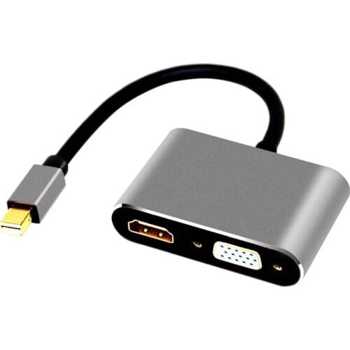 4K Mini Display Port DP to HDMI-compatible VGA cable For MacBook Air