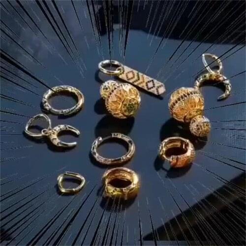 Missvikki 2020 New Multi-type mashable modern time style Earrings Full Mirco Paved Cubic Zirconia Women Bridal Wedding Jewelry