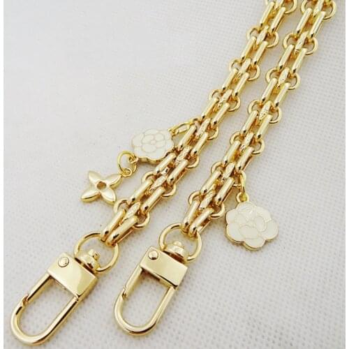 Fashion 12mm Replacement Gold Metal Handbag Purse Chain Replacement DIY 30cm-160cm Shoulder Crossbody Bag Strap Handle for O Bag