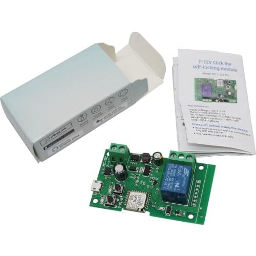 Free app WiFi power on off module smart access control switch garage door lock remote control mobile phone remote control module