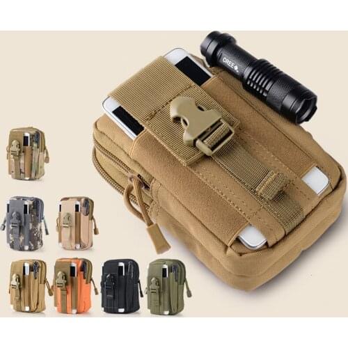 Men Tactical Molle Pouch Belt Waist Pack Bag Small Pocket Military Waist Pack Running Pouch Travel Camping Bags Soft back
