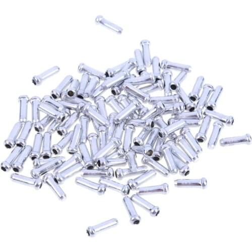 50pcs MTB Bike Bicycle Brake Shifter Inner Cable Tips Crimps Aluminum Cycling Part brake Derailleur Shift Cables End Caps