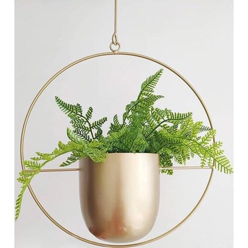 New Iron Hanging Flower Pot Garden Nursery Hanging Basket Swinging Flower Basket Wall Hanging Planter Pot Home Use plant hanger