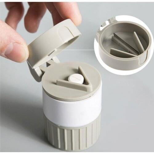 Portable Convenient Storage Box Cutter Pill Box Pillendoosje Pill Cutter Box Tablet Cutter Splitter Medicine Pill Holder Pill