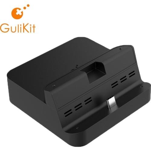 Portable DIY Dock for Nintendo Switch, GuliKit NS06 Docking Station with USB-C PD Charging Stand, Adapter and USB 3.0 Port