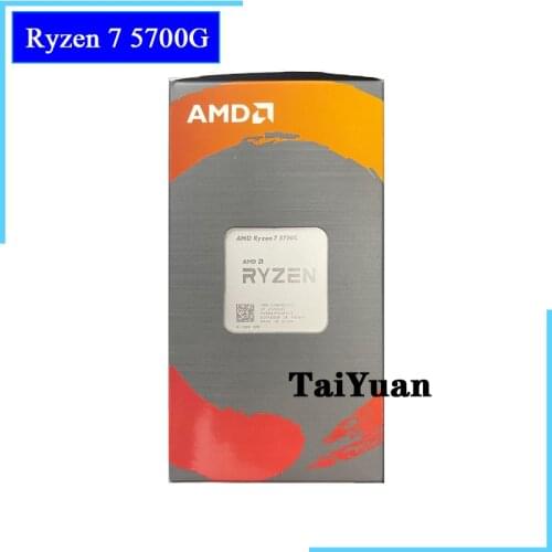AMD Ryzen 7 5700G R7 5700G 3.8GHz Eight-Core 16-Thread 65W CPU Processor L3=16M 100-000000263 Socket AM4 New and have fan