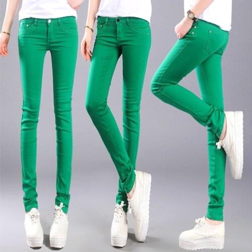 Plus Size High Waist Jeans Women Spring Jeans Woman Skinny Slim Ol Office Lady Denim Pencil Pants Female Jeans Femme Trousers
