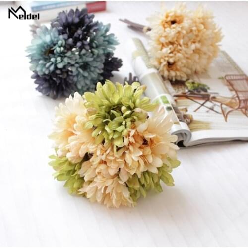 Meldel Wedding Bouquet Gerberas Wedding Flowers Bouquets Artificial Daisy Bridesmaid Accessories Marriage Bouquet DIY Home Decor