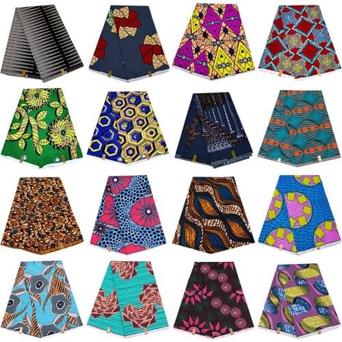 African print fabric wax 100% cotton high quality sewing fabric patchwork material 6yard sewing
