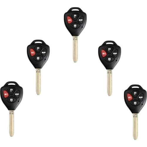 5pcs/lot English Version Xhorse for T-oyota Style VVDI2 Universal Wire Remote Key 4 Buttons for VVDI Key Tool Key Programmer