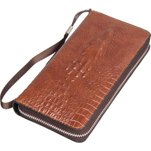 2021 new mens wallet crocodile pattern long clutch multi-function large-capacity mobile phone bag for xiaomi huawei iphone