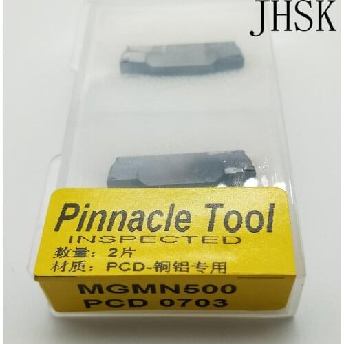 2pcs MGMN500 PCD 0703 Diamond Inserts Turning Inserts CNC Diamond Blade Grooving Lathe Cutter Thread Blade Tool carbide blade