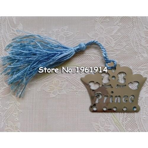 50PCS Exquisite Princess Crown Bookmarks regalos de boda para los invitados Baby Shower Souvenirs For Girl Gifts Wedding Favors