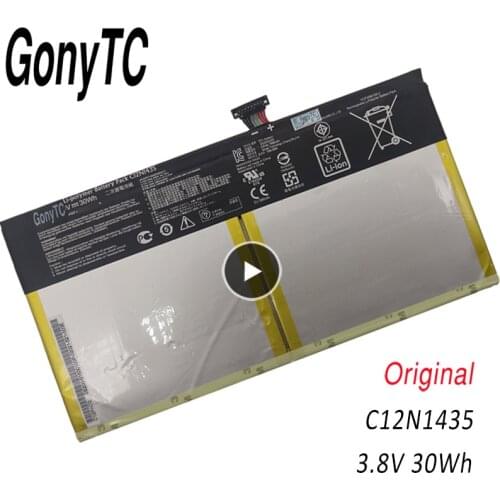 GONYTC New Original C12N1435 Laptop Battery For ASUS T100HA T100HA-FU006T 10.1-Inch 2 in 1 Touchscreen Tablet battery 3.8V 30WH