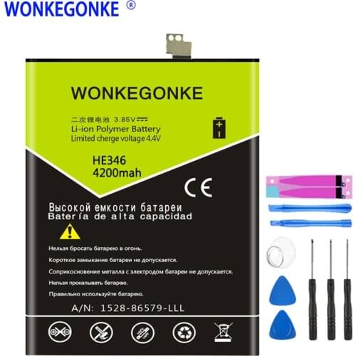 WONKEGONKE HE346 for Nokia 7 plus phone battery for Nokia 7 plus 7P N7P HE346 Li-ion Polymer Replacement Batteries Bateria