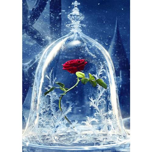 QIZITENG Diy Diamond Painting Rose Flower Creative Embroidery Cross Stitch Full Square/Round Rhinestone Mosaic Home Decoration