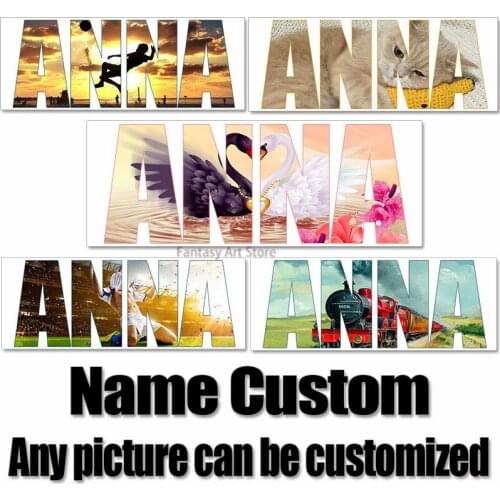 Name Custom Diamond Painting Cross Stitch 5d Diy Full Diamond Letter Flower Embroidery Children Childrens Name Mosaic Home Deco