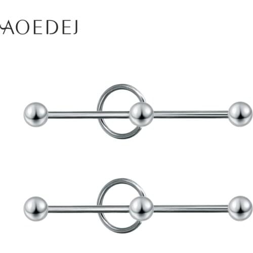 AOEDEJ Ear Tragus Bar Barbells Stainless Steel Industrial Barbell Piercing Ear Cartilage Earring Piercing Jewelry Piercing Oreja