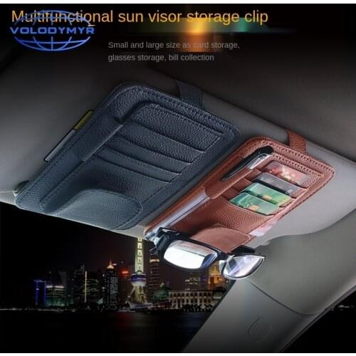 Car Glasses Clip Eye Case Storage Sun Visor Card Holder Car Glasses Frame Clip Organizer Car Accesories Interior Stuff