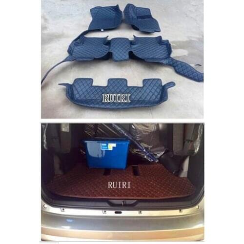 Free shipping! Custom special floor mats + trunk mat for Right Hand Drive Toyota Fortuner 7 seats 2014-2009 waterproof carpets