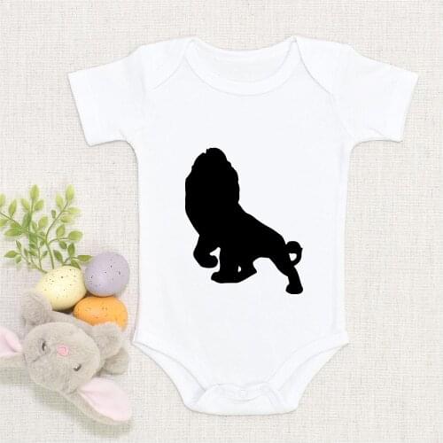 Infant Bodysuit The Lion King Cartoon Fashion Print Top Casual Harajuku Graphic Baby Jumpsuit Short Sleeve Kawaii Newborn Romper