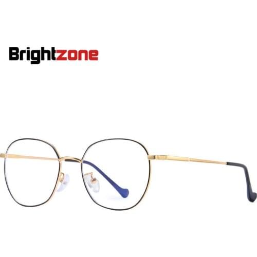Brightzone 2018 Anti Blue Ray Metal Vintage Computer Clear Eye Retro Glasses Frames For Women Men Spectacles Round Eyewear Tmall