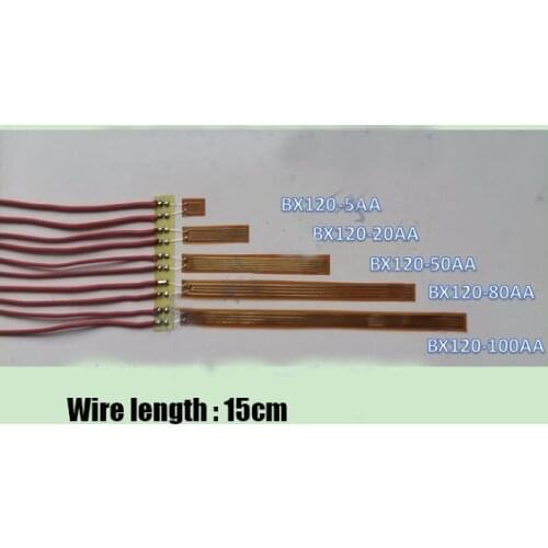 10pc Solder free Pressure Gauge Concrete BX120 0.5AA-3AA Strain Gauge Sensor Foil Type Resistance Strain Gauge