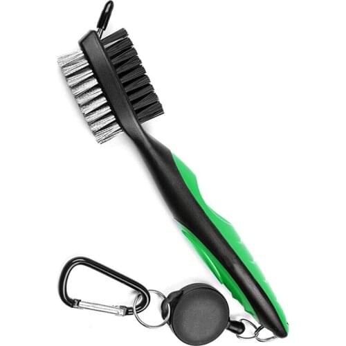 Double-Sided Golf Cleaning Brush Plastic Durable Soft Comfortable Zipper Wire Groove Cleaning Tool Golf Accessories