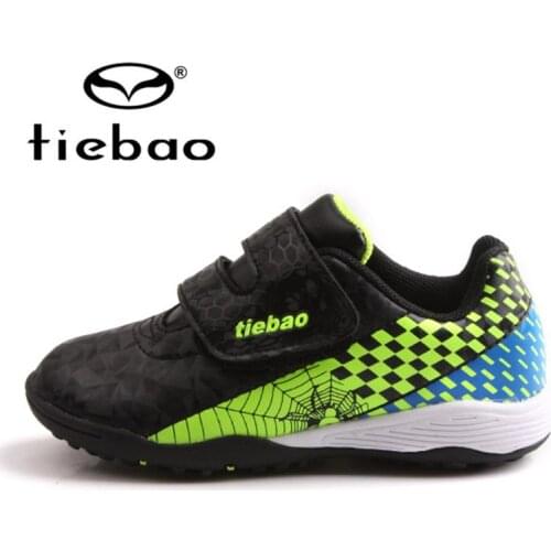 Exclusive! Tiebao Baby Soccer Shoes Kids TF Football Boots Extra Small Size Football Shoes Soccer Cleats Hook And Loop EU 23-27