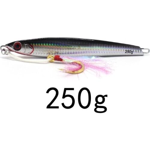 Gorgons Saltwater Fishing Heavy 120g 250g Metal Jig Sinking Lures Snapper Jigging 9/0 Hook Slow Jig Tuna Mackerel Fishing Tackle