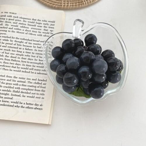 Korean Style Fruit Apple Plate Glass Transparent Fruit Snack Breakfast Bowl Gourmet Collocation Tableware kitchen Accesssories