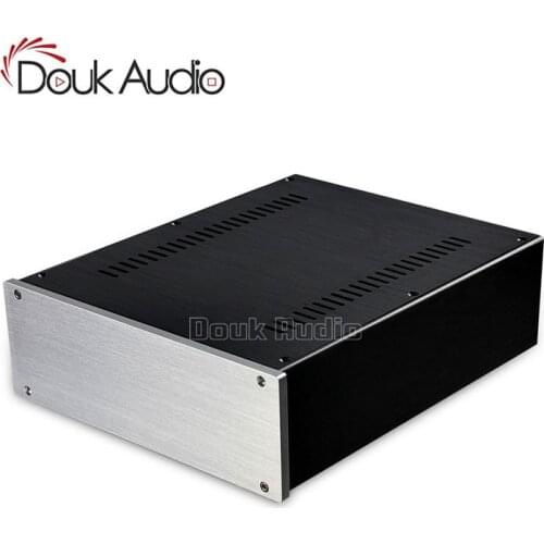 Douk Audio Aluminum Chassis Power Amplifier Case DIY Box Combined Enclosure W260*H90*D311mm