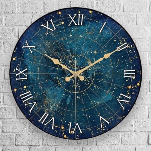 Space Oval Real Glass Wall Clock 36 cm stylish design easy installation trend product high quality