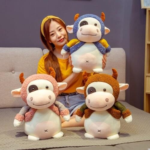 Creative Niuniu Maverick Cute Cartoon Doll Plush Stuffed Toy Birthday Gift Ragdoll Year of The Ox Mascot Chasing Drama Artifact