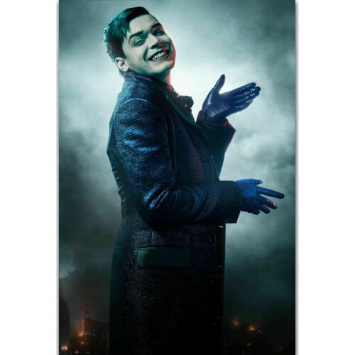 Gotham USA Season 5 Cast TV Series Show Jeremiah Valeska Silk Fabric Wall Poster Art Decor Sticker Bright