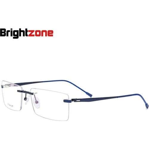 Business Affairs Super-Thin Rimless Square Titanium Glasses Frame Myopia Spectacle Frames Woman Optics Glasses Men Eyeglasses