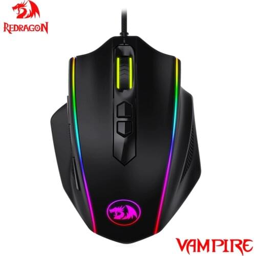 Redragon Vampire RGB Vampire USB Wired Gaming Mouse 10000 DPI 8 buttons mice Programmable ergonomic For Computer PC Gamer M720