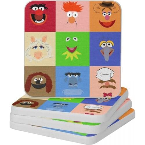 Muppets Natural Diatomite Square Round Shape Coaster Heat Insulation Cup Bonsai Mat Soap Toothbrush Pad Wholesale 10x10cm
