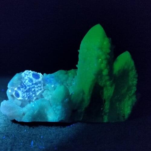 171.6gNatural green fluorite and crystal symbiosis mineral specimen healing energy home decoration QUARTZ GEM Teaching