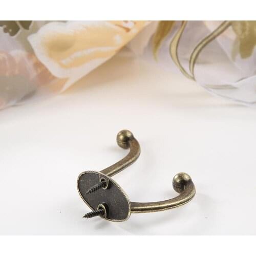 New 5-Hooks Clothes Towels Hanger Vintage Zinc Alloy Bronze Home Furniture Wardrobe Wall Mount