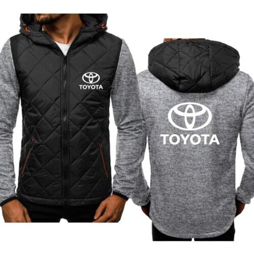 New Spring Autumn Mens Toyota Car Logo Hoodie High Quality Zipper Long Sleeve Cotton Harajuku Casual Jacket 3 Colors