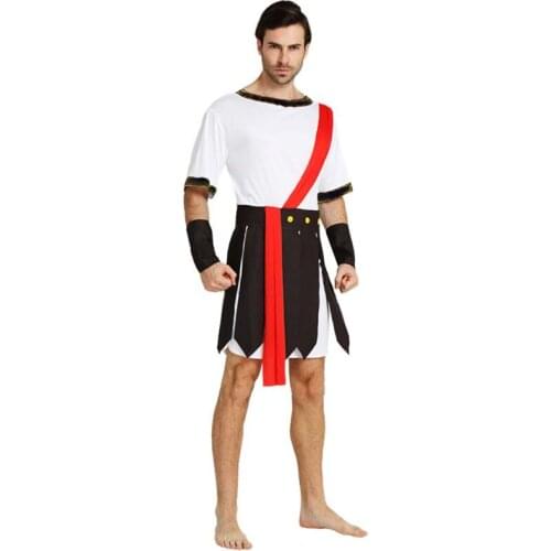 New Men Adult Ancient Rome Italy Warrior Soldier Cosplay Costume Fancy Dress Outfit Carnival Masquerade Party Costumes Purim