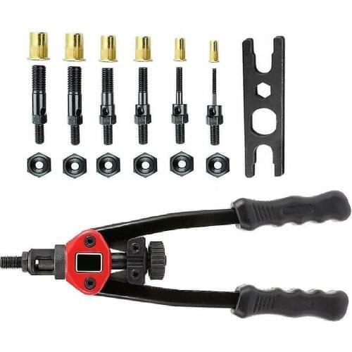 New Rivet Gun Kit Thread Setting Tool Nut Setter Permanent Reliable Fastening Rivet Nuts Manual Mandrels Ergonomic Design