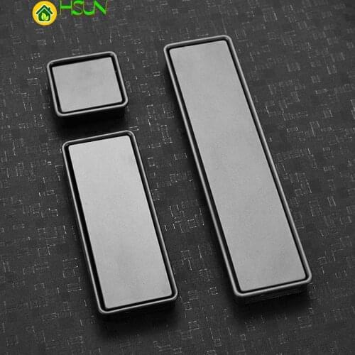 Drawer Handle Hidden Insert Embed Invisible Zinc Alloy Grey Metal For Home Furniture Cabinet Door Pull