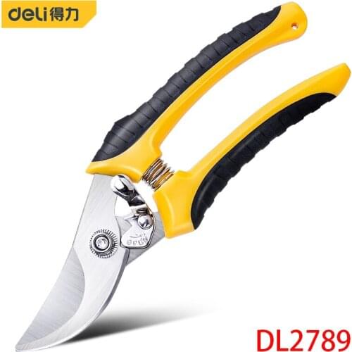 Deli DL2789 8 Inch Stainless Steel Material Pruning Shears Tree Branch Pruning Pruning Fruit Tree Branches Pruning Potted Plants