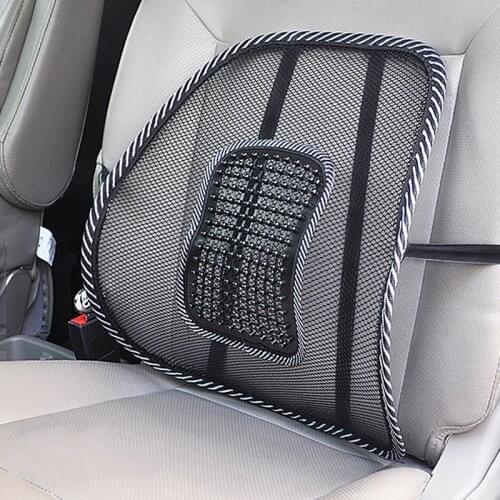 Car Seat Office Chair Massage Back Lumbar Support Mesh Ventilate Cushion Pad Black Mesh Back Lumbar Cushion for Car Driver