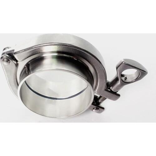 2.5" Tri Clamp x 63mm Pipe OD + PTFE Strip SUS304 Sanitary Fitting Tri-Clamp Union Set Homebrew