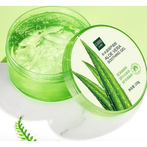 220g Aloe Vera Moisturizing Smoothing Gel Oil Control Shrink Pores Reduce Pimple Acne Scars Sunburn Repair Skin Care Cosmetics